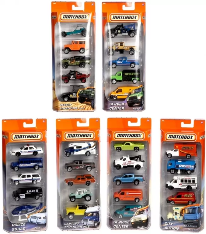 Matchbox. Samochodziki. Pięciopak - tantis.pl