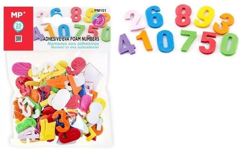 Naklejki z pianki EVA numerki, małe - tantis.pl