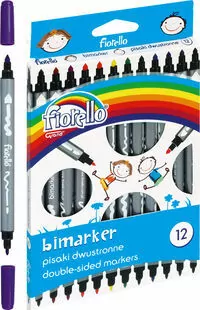 Pisaki. Bimarker, dwustronne. 12 kolorów - tantis.pl