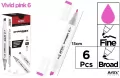 Marker Chromax z 2 końcówk. vivid pink 6 - tantis.pl