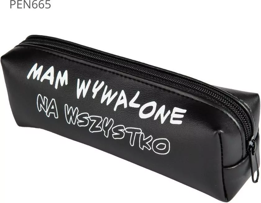 Piórnik jednokomorowy czarny - Mam wywalone na ... - tantis.pl