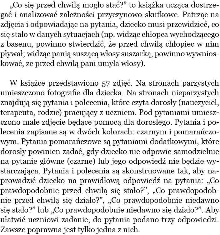 Co się przed chwilą mogło stać? Ćwiczenia rozwijające myślenie przyczynowo-skutkowe - tantis.pl
