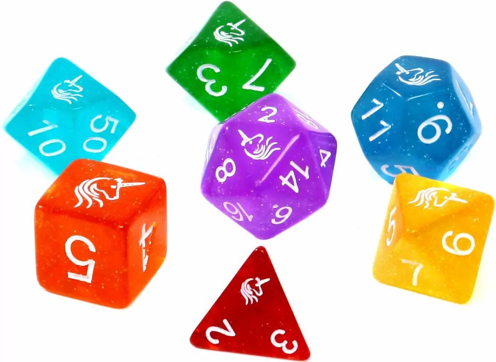 Komplet kości REBEL RPG - Jednorożce - tantis.pl