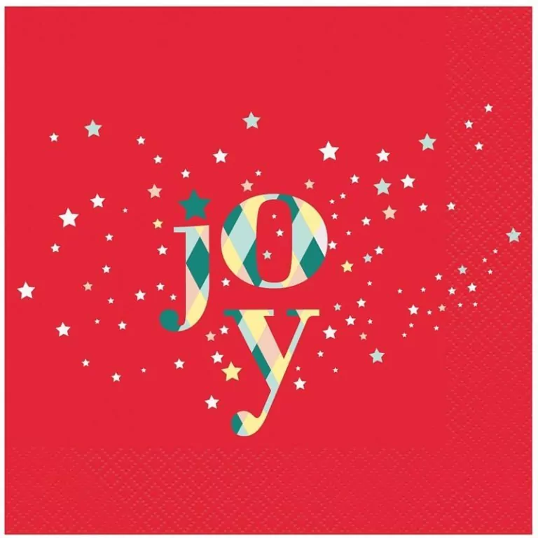 Serwetki Joy czerwone 33x33cm - tantis.pl