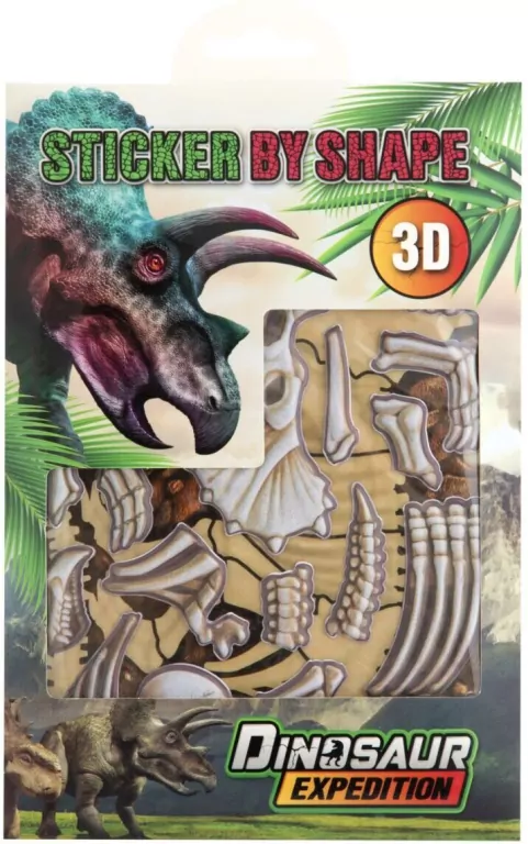Naklejki po kształtach 3D Triceratops - tantis.pl