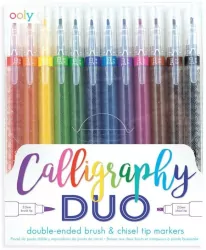 Flamastry z dwiema końcówkami 12 kolorów