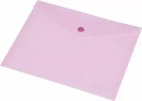 Koperta Focus C4532 A6, przezroczysta, różowa - tantis.pl
