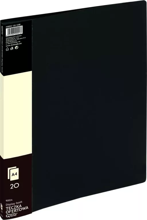 Teczka ofertowa 20 koszulek czarna GRAND - tantis.pl