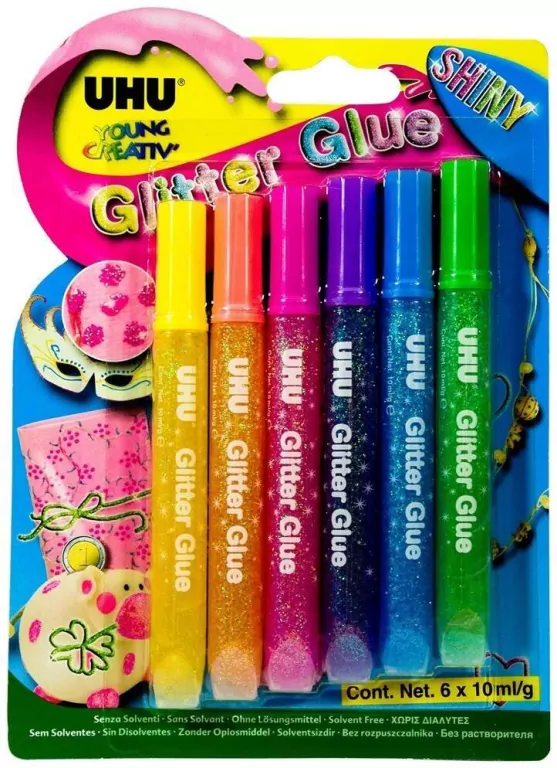 Klej brokatowy Creative Glitter 6 kolorów. - tantis.pl