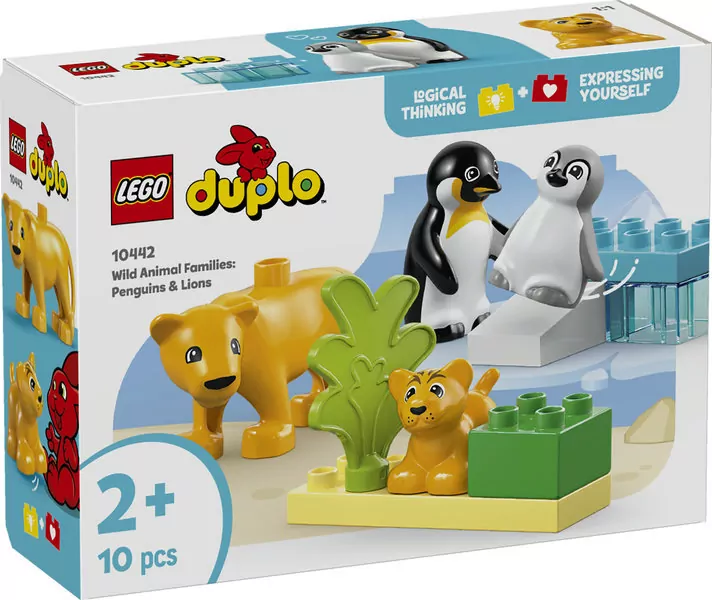 LEGO® Duplo. Rodziny dzikich zwierząt: pingwiny i lwy. 10442 - tantis.pl