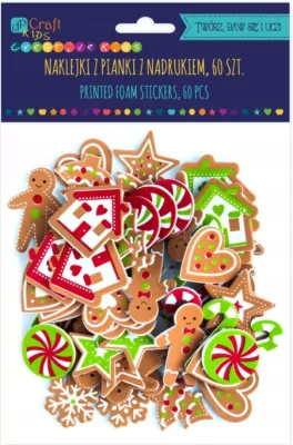 Naklejki z pianki z nadrukiem pierniczki