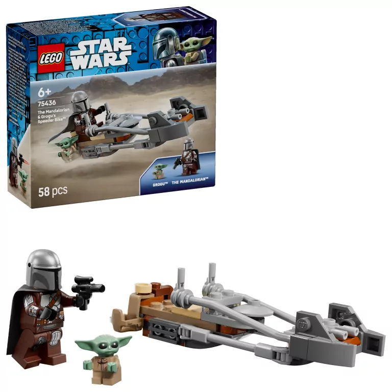 LEGO® Star Wars. Śmigacz Mandalorianina i Grogu  75436 - tantis.pl