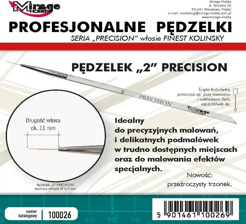 Pędzelek Precision Kolinsky 2 - tantis.pl