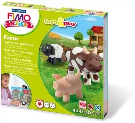 Zestaw Fimo Kids Form&Play 4 x 42g Farma - tantis.pl