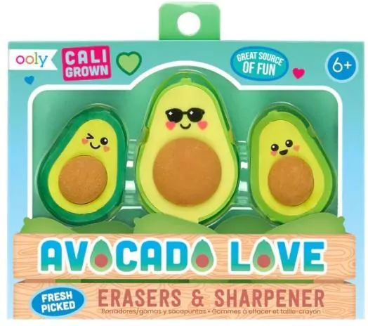 Gumki i temperówka Awokado - tantis.pl