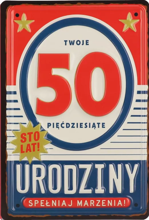 KARNET URODZINY 50 B6 Z KOP PD HM200-3215 - tantis.pl