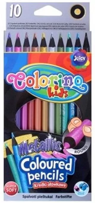 Kredki ołówkowe Colorino okrągłe Metallic 10 kolorów - tantis.pl