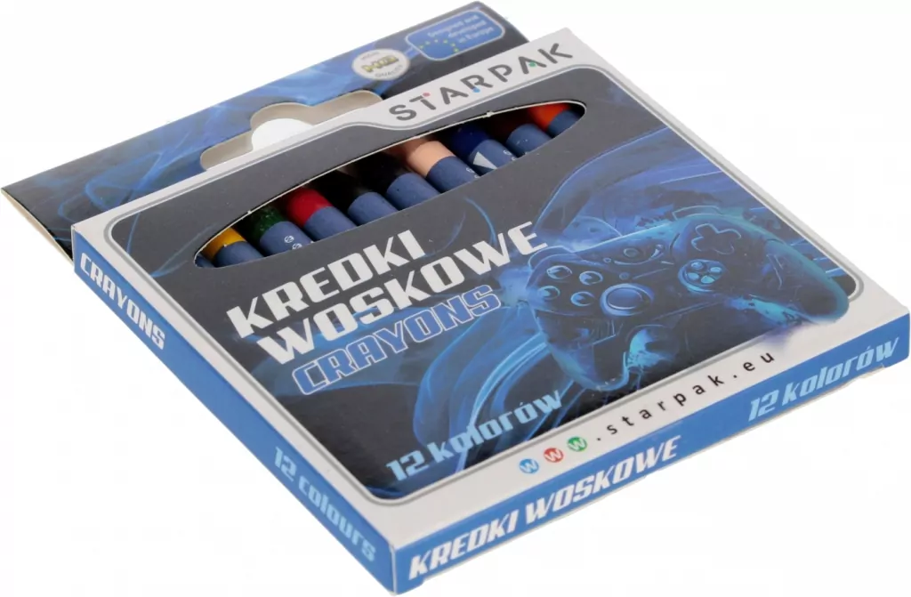 Kredki woskowe 12 kolorów Pad - tantis.pl