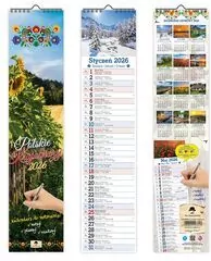 Kalendarz 2026 paskowy wąski polskie krajobrazy - tantis.pl