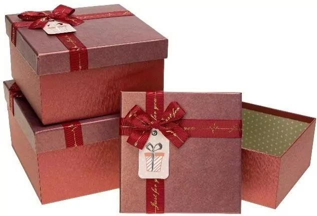 Pudełko prezentowe z kokardą czerwony ROZETTE - tantis.pl