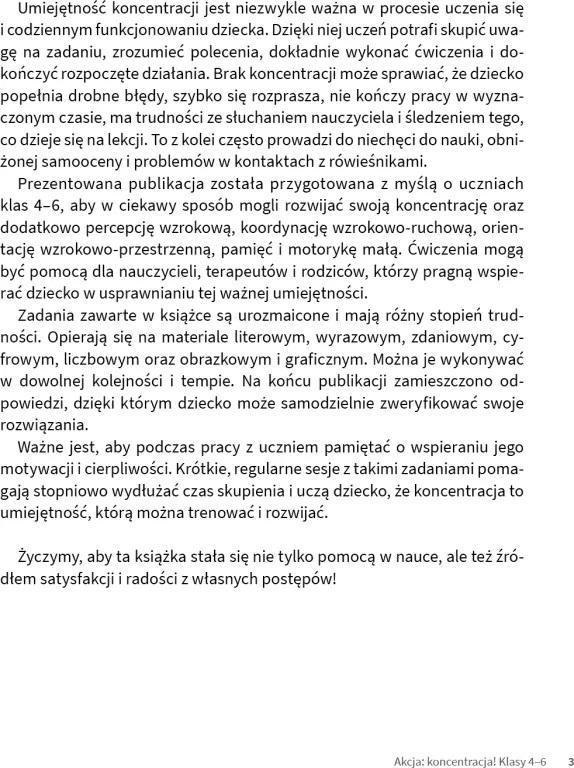 Akcja: koncentracja! Ćw. SP 4-6 - tantis.pl