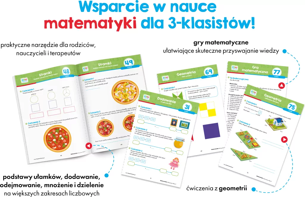 Matematyka. Karty pracy. Klasa 3. Kapitan Nauka. EDUseria - tantis.pl