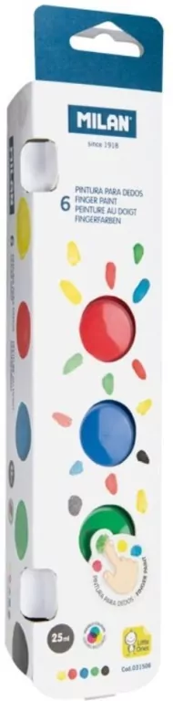 Farby do malowania palcami. 6 kolorów x 25ml - tantis.pl