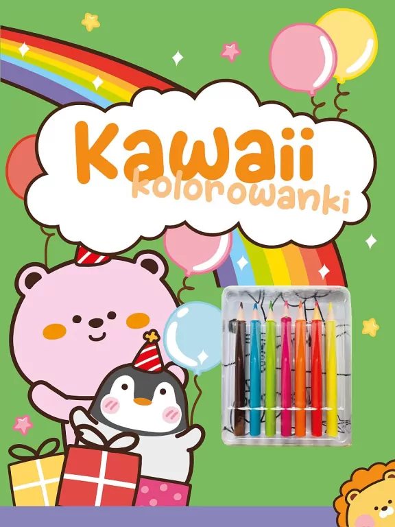 Kawaii kolorowanki zielona - tantis.pl