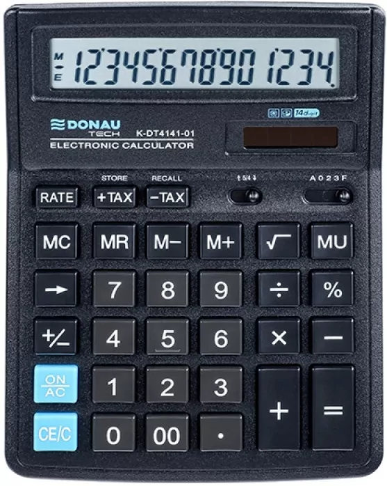 Kalkulator biurowy 14 cyfr. czarny DONAU - tantis.pl