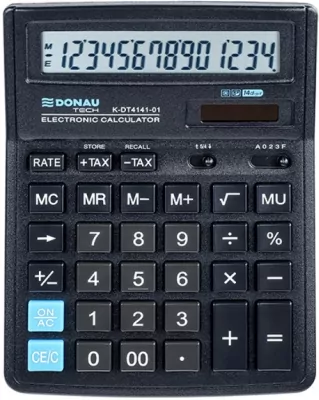 Kalkulator biurowy 14 cyfr. czarny DONAU