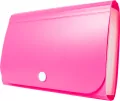 Mini organizer harmonijkowy PP zatrzask różowy - tantis.pl