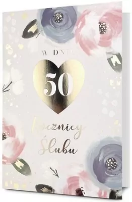 Karnet B6 Rocznica ślubu 50