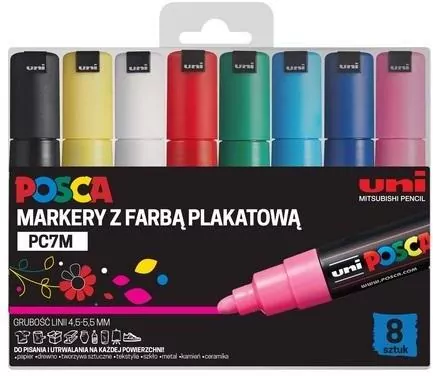 Markery plakatowe PC-7M, 8 kolorów