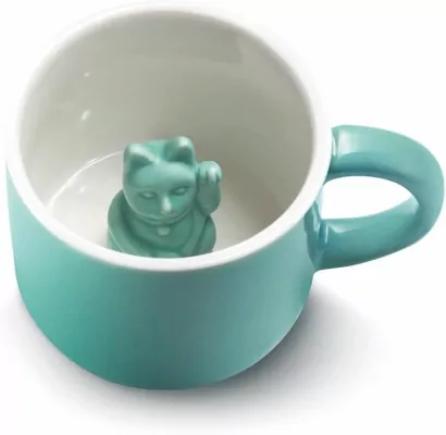 Kubek szczęścia turkusowy