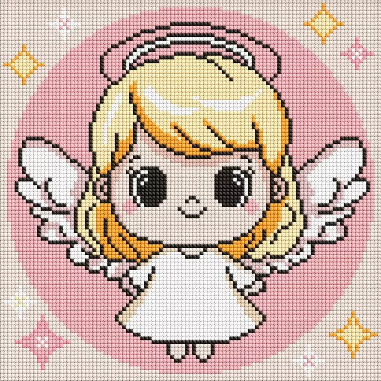 Diamentowa mozaika Kids - Święty Aniołek 30x30cm - tantis.pl