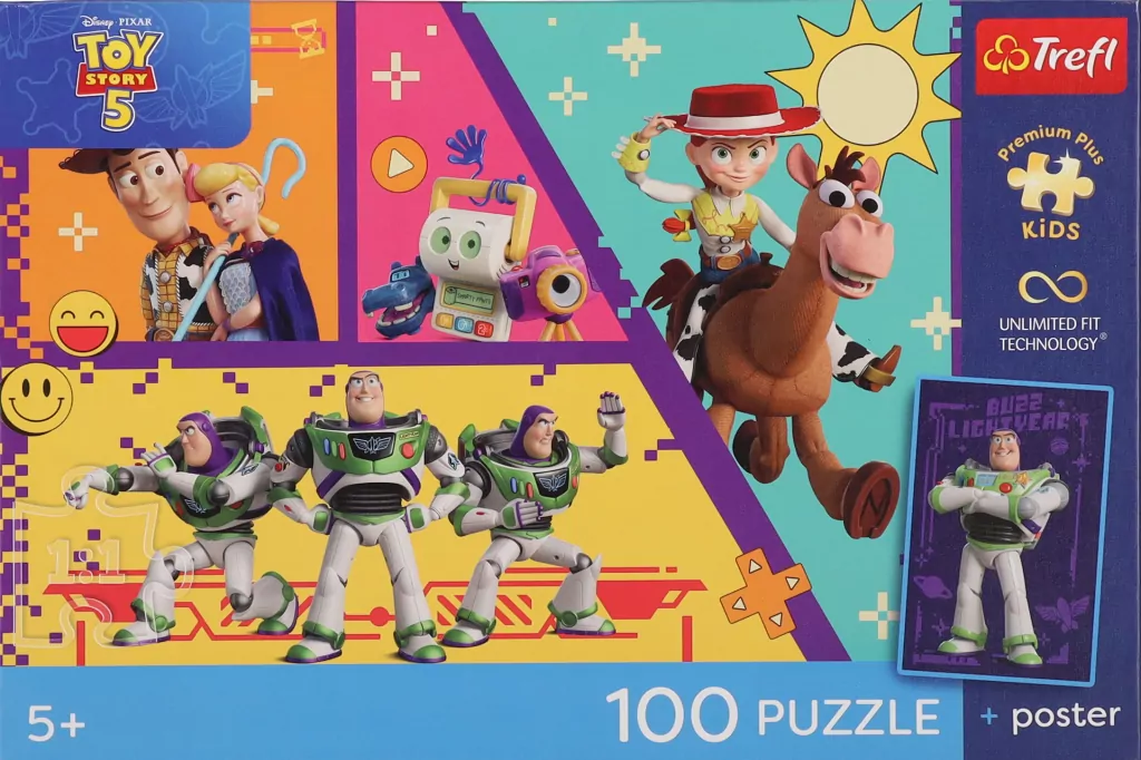 Puzzle 100 Toy Story 5 + plakat TREFL - tantis.pl