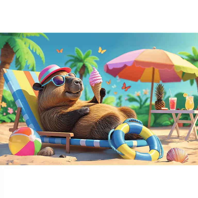 Puzzle 100 Relaks w stylu kapibary TREFL - tantis.pl