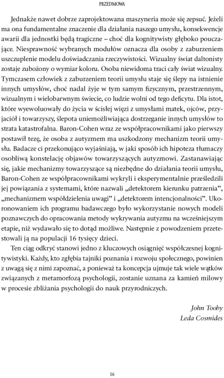 Ślepota umysłu. Autyzm a teoria umysłu - tantis.pl