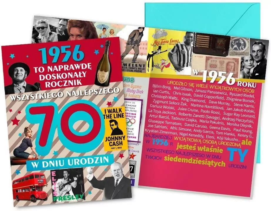 Karnet Urodziny 70 - tantis.pl