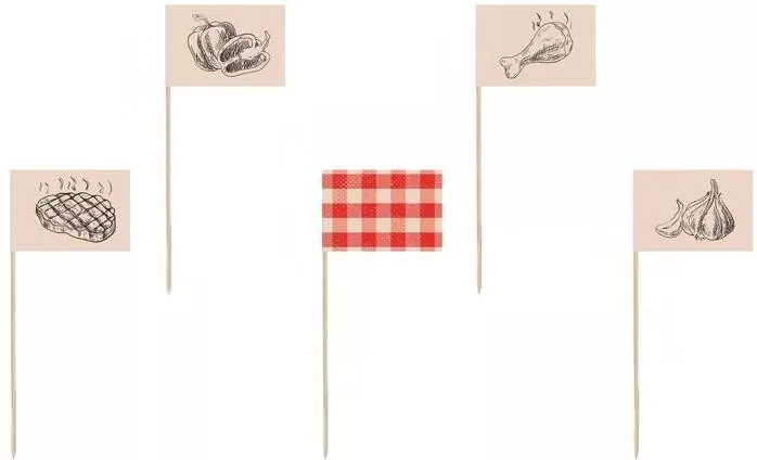 Ozdobne pikery na grilla 15cm - tantis.pl