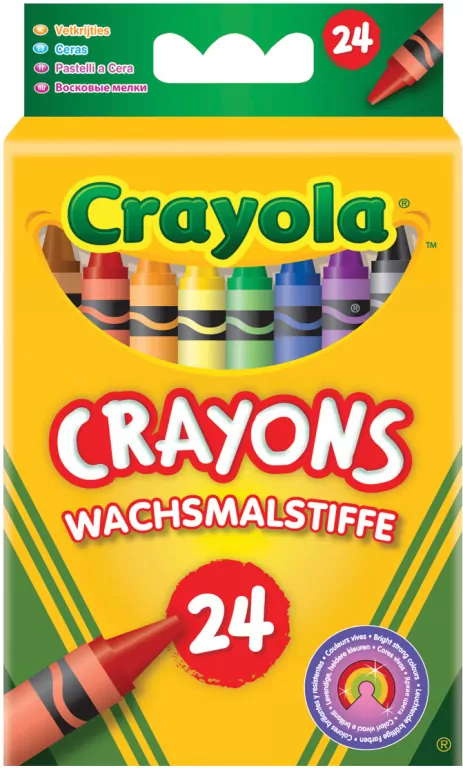 Crayola. Kredki świecowe zmywalne, 24 sztuki - tantis.pl