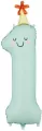 Balon foliowy Cyfra 1 miętowy 86cm - tantis.pl