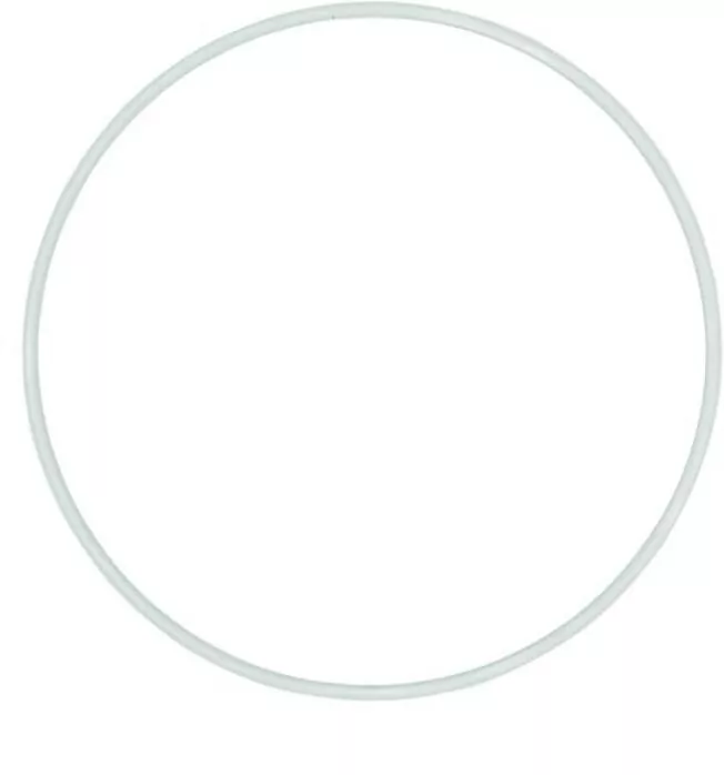 Ring metalowy biały 40cm - tantis.pl