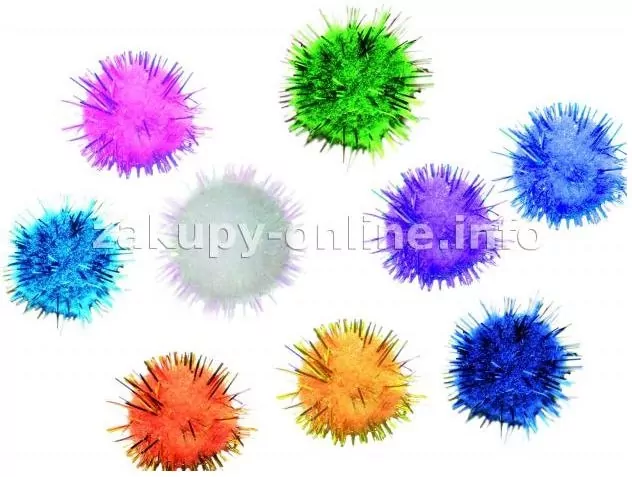 Pompony brokatowe mix 40 szt.YFS0122 - tantis.pl