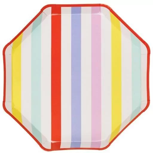 Talerzyki Paski 24.5x24.5cm 6szt - tantis.pl