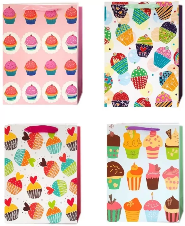 Torebka prezentowa babeczki 1363A 31x42x12cm p12, cena za 1szt - tantis.pl