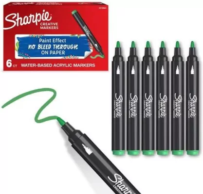 Markery akrylowe jasnozielone