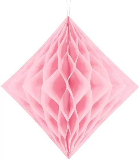 Diament bibułowy jasny różowy 30cm - tantis.pl