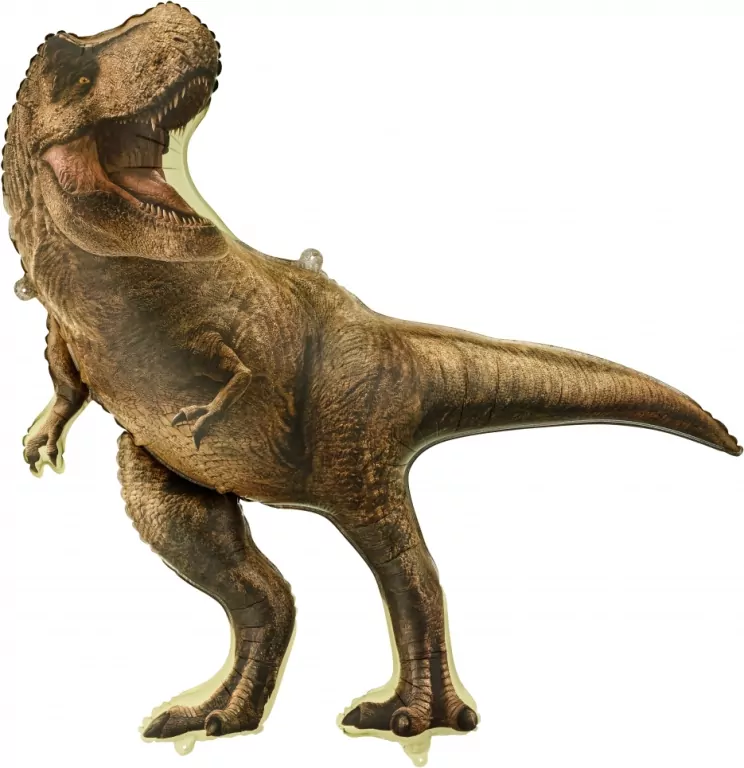 Balon foliowy Jurassic World T-Rex brązowy 92x98cm - tantis.pl