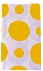 Obrus folia w grochy żółty